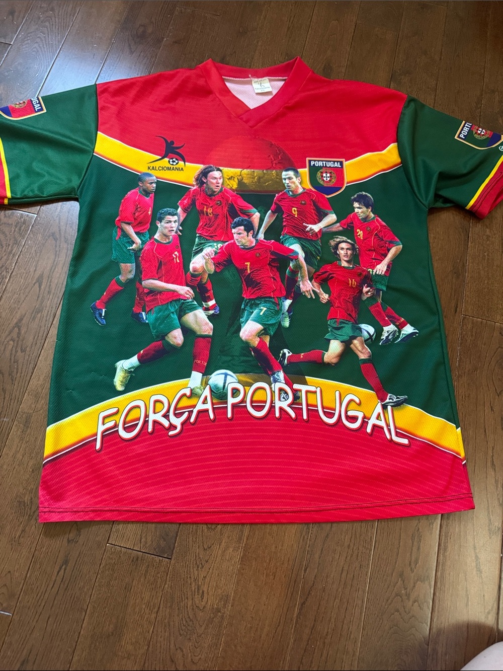 Portugal Força Soccer Tee - Red & Green